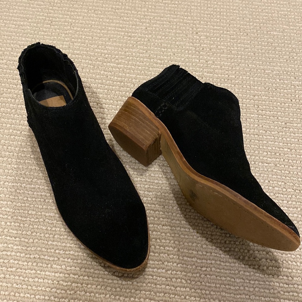Dolce Vita Black Suede Ankle Booties